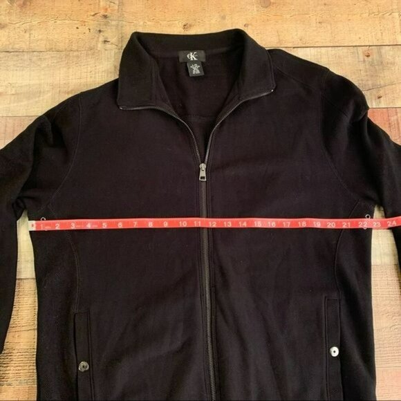 Calvin Klein men’s full zip lightweight jacket in black - L - Picture 2 of 8